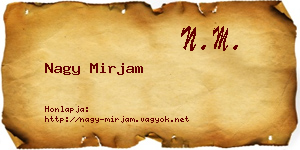 Nagy Mirjam névjegykártya