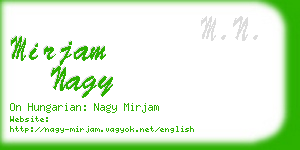 mirjam nagy business card